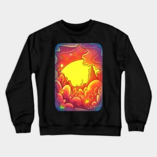 A vibrant moonrise Crewneck Sweatshirt